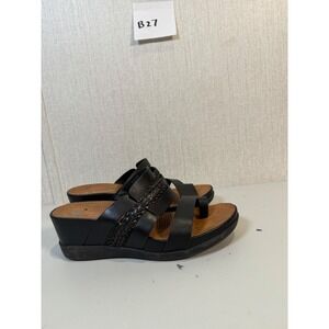 Baretraps Posture Dallon Women's 6M Toe-Ring Woven Strap Wedge Slip-on Sandal